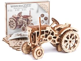 Kit de quebra-cabeça de madeira 3D WOODEN.CITY Tractor Mechanical Model