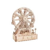 Kit de quebra-cabeça Music Box 3D Wooden Ferris Wheel DIY com música Kit de quebra-cabeça Music Box 3D Wooden Ferris Wheel DIY com música