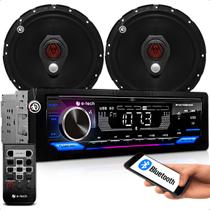 Kit de Radio Com Saida Subwoofer e entradas usb e par de Alto Falantes De 6 Polegadas da linha bbr com 50 wattts cada