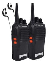 Kit de Rádios Comunicador Baofeng Walktalk Bf-777s Microfone Cor Preto