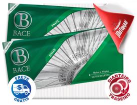 Kit de Raio Inox Bace YBR 125 ED Diant.(Tambor) + Tras.(Tambor) 3,5mm