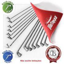 Kit de Raio Inox Bicicleta 265 x 2,5mm (72 raios + niples) Kit de Raio Inox Bicicleta 265 x 2,5mm (72 raios + niples)