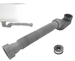 Kit de ralo para banheira Jeckthun 1,5" com sifão P de baixo perfil e tubo flexível Kit de ralo para banheira Jeckthun 1,5" com sifão P de baixo perfil e tubo flexível