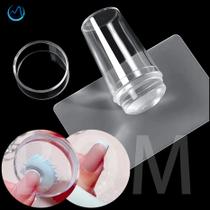 Kit de raspador de estampador de unhas de silicone transparente pequeno para pintura de imagens Ferramentas para estampagem de unhas