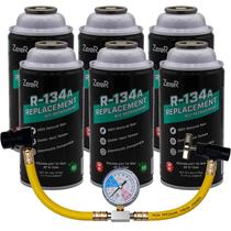 Kit de Recarga de Ar Condicionado ZeroR R134a Ecológico 6 Latas Mangueira 35 cm Kit de Recarga de Ar Condicionado ZeroR R134a Ecológico 6 Latas Mangueira 35 cm