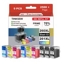 Kit de recarga de tinta TINKSSW 260XL 261XL para Canon PG-260 CL-261