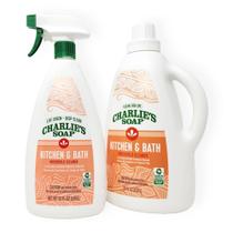 Kit de recarga para limpeza de superfícies Charlie's Soap Kitchen & Bath Kit de recarga para limpeza de superfícies Charlie's Soap Kitchen & Bath