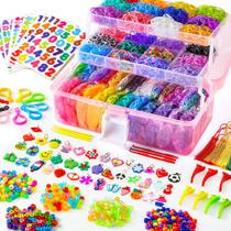 Kit de recarga Rubber Loom Bands INSCRAFT 17500+ com contêiner Kids