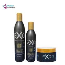Kit de Reconstrução Pós-progressiva Exo Hair Nanotron - Máscara, Condicionador e Shampoo