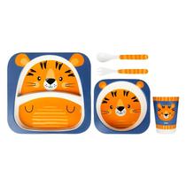 Kit de Refeição em Bambu Tigrinho 13208 - Buba Kit de Refeição em Bambu Tigrinho 13208 - Buba