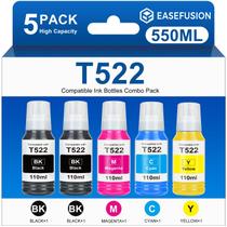 Kit de Refil de Tinta EaseFusion 522, 5 Frascos, 550 ml, Preto Kit de Refil de Tinta EaseFusion 522, 5 Frascos, 550 ml, Preto