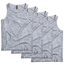 Kit de Regatas Masculina 4 Peças em Algodão
