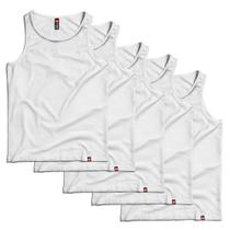 Kit de Regatas Masculinas 5 Peças em Algodão Premium Cores