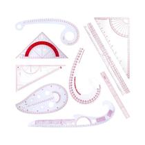 Kit De Régua Curva Francesa Para Costura, Molde De Medição De Plástico, Conjunto De Acessórios Para