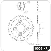 Kit de relação Honda Cg 125 Cargo 1988 a 2015 COBREQ 0006-KR Kit de relação Honda Cg 125 Cargo 1988 a 2015 COBREQ 0006-KR