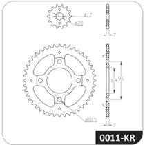 Kit de relação Honda Cg 125 Cargo 2000 a 2004 COBREQ 0011-KR Kit de relação Honda Cg 125 Cargo 2000 a 2004 COBREQ 0011-KR