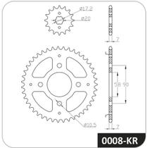 Kit de relação Honda Cg 150 Cargo 2014 a 2023 COBREQ 0008-KR