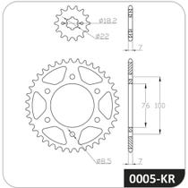 Kit de relação Yamaha Ys 150 Fazer 2013 a 2024 COBREQ Kit de relação Yamaha Ys 150 Fazer 2013 a 2024 COBREQ