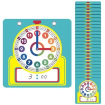 Kit de relógio didático Junkin Learning Time com superfície apagável Kit de relógio didático Junkin Learning Time com superfície apagável