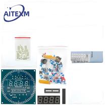 Kit De Relógio Digital DIY 5V Módulo De Exibição LED DS1302 Placa De Aprendizado 51 SCM Alarme Sem