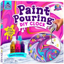 Kit de relógio DIY Paint Pouring Purple Ladybug Cosmic Confetti