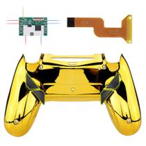 Kit de remapeamento ExtremeRate Chrome Gold Dawn para controlador PS4