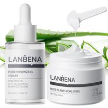 Kit de Remoção de Cravos LANBENA - 30g de Tiras + 30ml de Soro Kit de Remoção de Cravos LANBENA - 30g de Tiras + 30ml de Soro