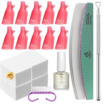 Kit de remoção de esmalte em gel para besouros com 450 toalhetes de unhas sem fiapos Kit de remoção de esmalte em gel para besouros com 450 toalhetes de unhas sem fiapos