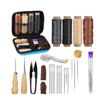 Kit De Reparação De Couro Com Agulha Grande E Fio Encerado, Ferramentas Para Trabalhar Com Couro,