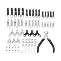 Kit De Reparação De Zíper Universal Com 85 Peças, Conjunto De Substituição De Cabeça De Deslizamento