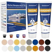 Kit de reparo de barcos em fibra de vidro Globalcom Fiberglass Color Match Kit de reparo de barcos em fibra de vidro Globalcom Fiberglass Color Match