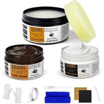 Kit de Reparo de Couro Liccyy 3 em 1 Marrom com Bálsamo e Condicionador