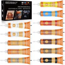 Kit de reparo de couro SEISSO 12 cores para móveis, carros, bolsas