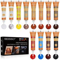 Kit de reparo de couro SEISSO 12 cores para móveis e assentos de carro