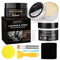 Kit de reparo de couro SEISSO para móveis marrom escuro
