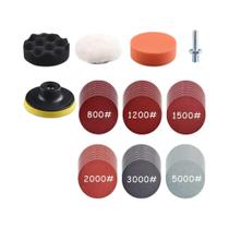 Kit De Reparo De Faróis De Carro 15-65 Peças Placa De Lixa De 3 Polegadas Esponja De Polimento