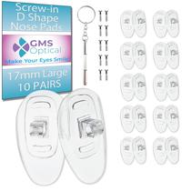 Kit de reparo de óculos GMS Optical com almofadas nasais antiderrapantes (10 pares) Kit de reparo de óculos GMS Optical com almofadas nasais antiderrapantes (10 pares)