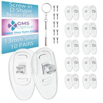 Kit de reparo de óculos GMS Optical D Shape Screw Silicone