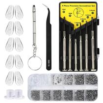 Kit de reparo de óculos Kingsdun 1100 Screws 6 chaves de fenda
