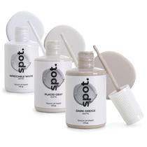 Kit de reparo de pintura de retoque spot. Acabamento fosco, pacote com 3 unidades, cinza