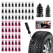 Kit de Reparo de Pneu com Tampões Rosqueáveis Untvie, 60 Peças, com Ferramenta Kit de Reparo de Pneu com Tampões Rosqueáveis Untvie, 60 Peças, com Ferramenta