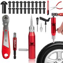 Kit de reparo de pneu sem câmara Richcat com plugue tipo cogumelo, 20 peças Kit de reparo de pneu sem câmara Richcat com plugue tipo cogumelo, 20 peças