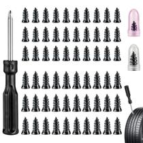 Kit de Reparo de Pneus Boszoiu 60 Peças, Tipo Parafuso, com Chave de Fenda