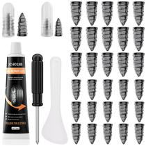 Kit de Reparo de Pneus com 30 Peças e Cola de 10 ml, com Chave de Fenda Kit de Reparo de Pneus com 30 Peças e Cola de 10 ml, com Chave de Fenda
