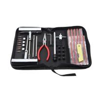 Kit de Reparo de Pneus de Motocicleta - 45 Peças com Ferramentas de Troca e Plugue de Punção