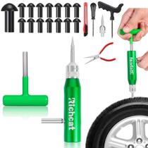 Kit de reparo de pneus sem câmara Richcat com plugue cogumelo, 15 peças Kit de reparo de pneus sem câmara Richcat com plugue cogumelo, 15 peças