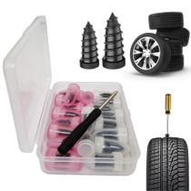 Kit de Reparo de Pneus Shellfairy 20 Peças com Pregos de Borracha Rosqueáveis