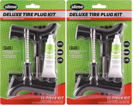 Kit de Reparo de Pneus Slime 2040-A Deluxe, 11 Peças, Pacote com 2 Kit de Reparo de Pneus Slime 2040-A Deluxe, 11 Peças, Pacote com 2