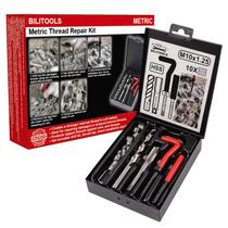 Kit de reparo de roscas BILITOOLS M10x1.25 HSS Furadeira com estojo