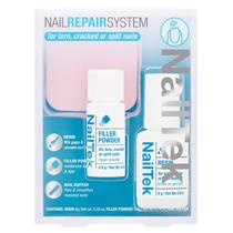 Kit de reparo de unhas Nail Tek, pacote com 1 pacote com resina de gel, pó de enchimento